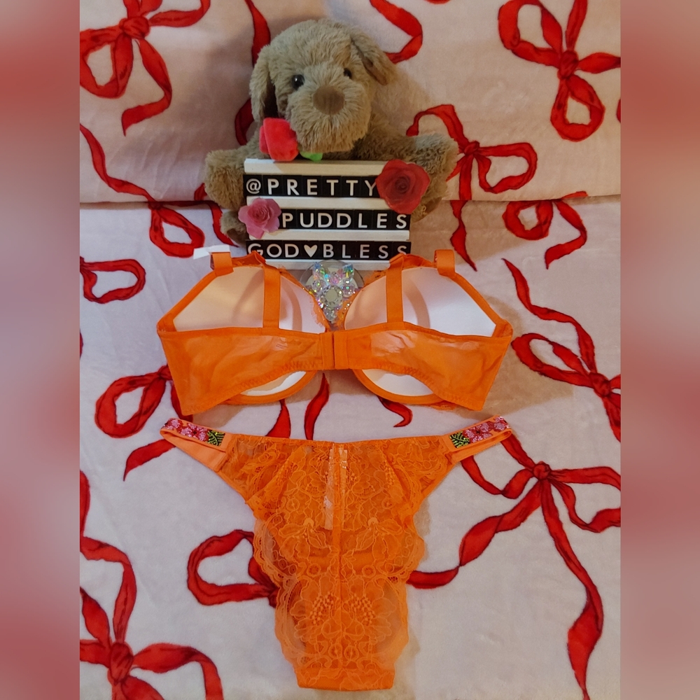 πΊ XXL VS Very Sexy Hibiscus Shine Strap Lace Brazilian Panty πΊ - Picture 8 of 15
